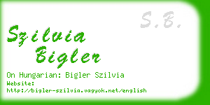 szilvia bigler business card